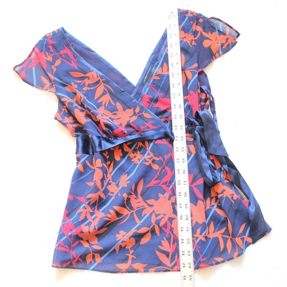 Kenneth Cole Empire Waist Flowy Ribbon Blouse - Picture 6 of 7